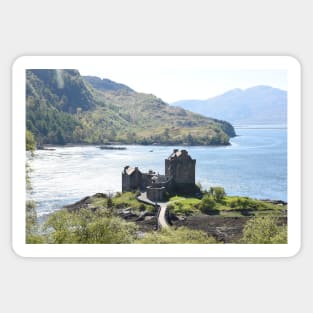 Eilean Donan Castle on a summer afternoon  in the Highlands of Scotland Sticker